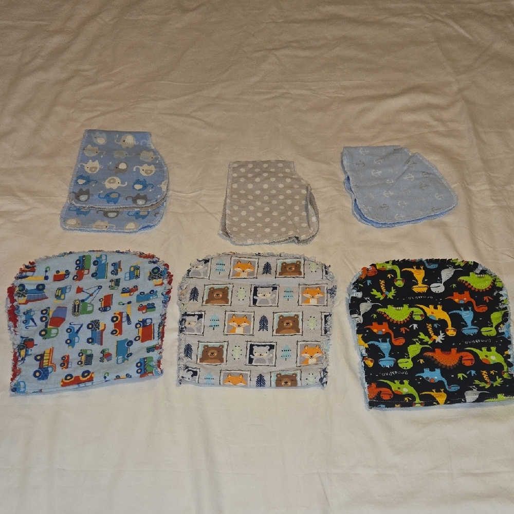 Colorful Kids Burp Rags Set